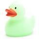 Badeente Glow in the Dark - grün - Gummiente