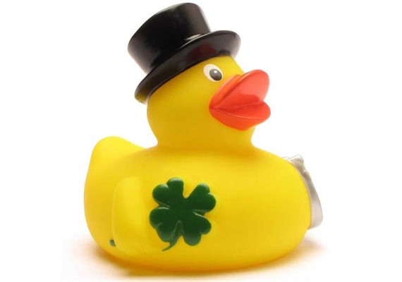 Badeente Glücksbringer - Gummiente