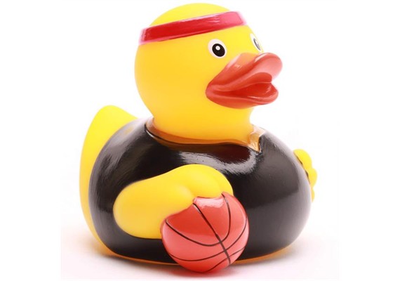 Badeente Gummiente Basketball Quietscheente