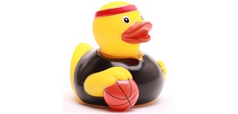 Badeente Gummiente Basketball Quietscheente