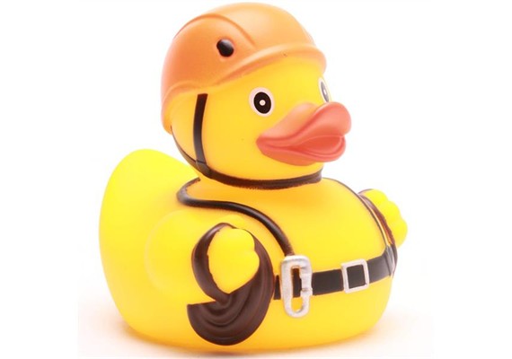 Badeente - Gummiente Bergsteiger Quitschente