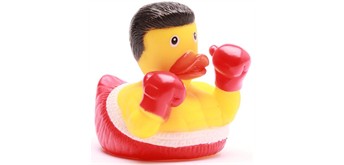 Badeente Gummiente Boxer Quietscheente