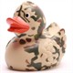 Badeente Gummiente Camouflage beige