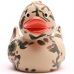 Badeente Gummiente Camouflage beige | Bild 3