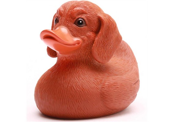 Badeente Gummiente Dackel Quietscheente