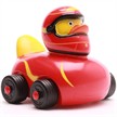Badeente Gummiente Ducks on Wheels rot | Bild 5