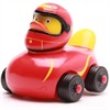Badeente Gummiente Ducks on Wheels rot