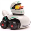 Badeente Gummiente Ducks on Wheels silber | Bild 5