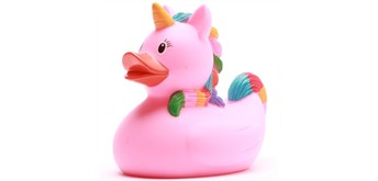 Badeente Gummiente Einhorn pink Quietscheente