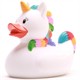 Badeente Gummiente Einhorn weiss Quietscheente