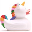 Badeente Gummiente Einhorn weiss Quietscheente | Bild 2