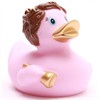 Badeente Gummiente Engel pink
