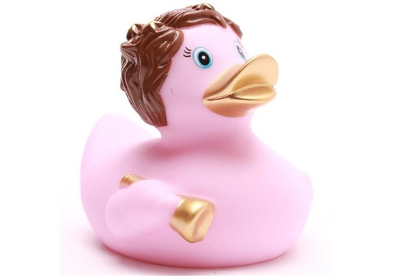 Badeente Gummiente Engel pink