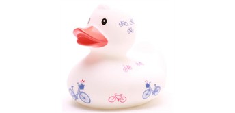 Badeente Gummiente Fahrräder