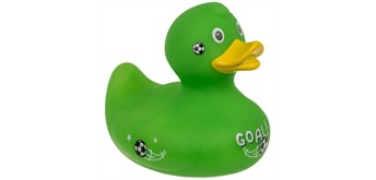 Badeente Gummiente Fussball