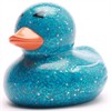 Badeente - Gummiente Glitzer blau