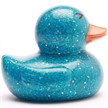 Badeente - Gummiente Glitzer blau | Bild 2