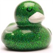 Badeente - Gummiente Glitzer grün | Bild 5