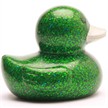 Badeente - Gummiente Glitzer grün | Bild 2