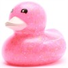 Badeente - Gummiente Glitzer rot