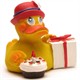 Badeente Gummiente Happy Birthday