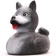 Badeente Gummiente Husky Quietscheente