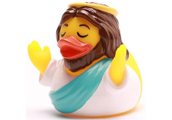 Badeente Gummiente Jesus Christus Quietscheente