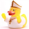 Badeente Gummiente Papst Quietscheente