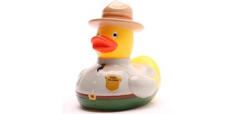 Badeente Gummiente Park Ranger