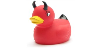 Badeente Gummiente Red Devil Duckie