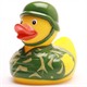 Badeente Gummiente Soldaten Quietscheente