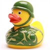 Badeente Gummiente Soldaten Quietscheente