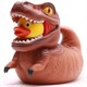Badeente - Gummiente T-Rex braun
