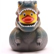 Badeente - Gummiente T-Rex grau | Bild 3
