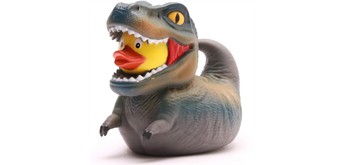 Badeente - Gummiente T-Rex grau