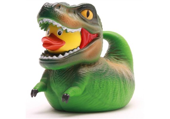 Badeente - Gummiente T-Rex grün