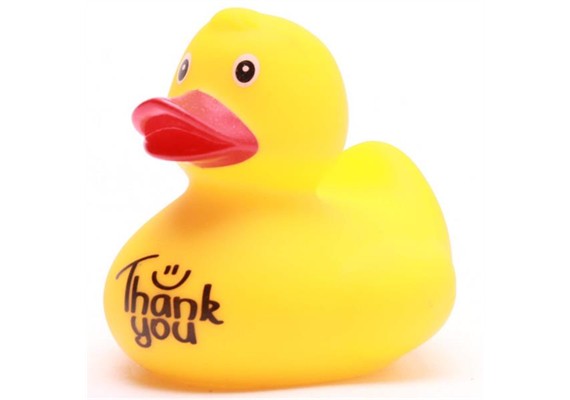 Badeente Gummiente Thank you