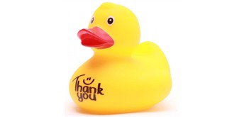 Badeente Gummiente Thank you