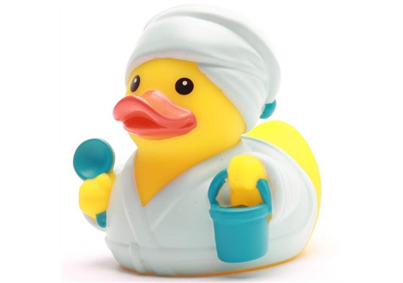 Badeente Gummiente Wellness Quietscheente