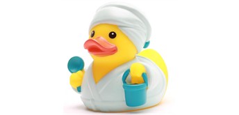 Badeente Gummiente Wellness Quietscheente