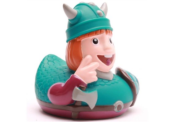 Badeente Gummiente Wickie Quietscheente