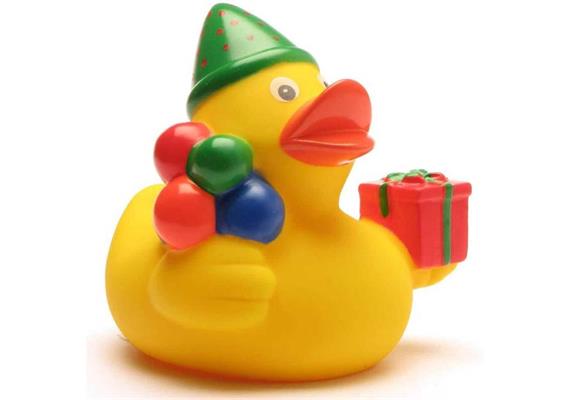 Badeente Happy Birthday - Gummiente