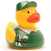 Badeente Hausmeister (grün) - Gummiente