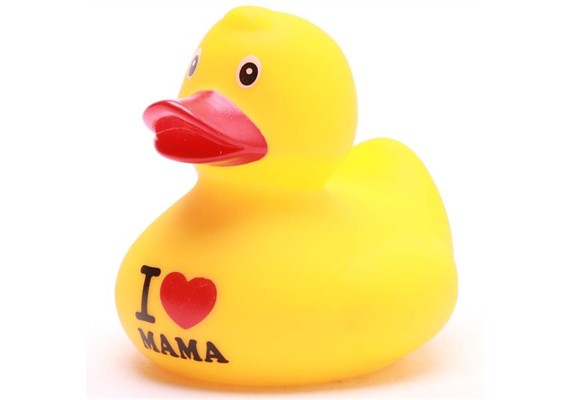 Badeente Ich liebe Mama - Gummiente