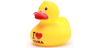 Badeente Ich liebe Mama - Gummiente