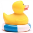 Badeente im Rettungsring - blau | Bild 2