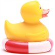 Badeente im Rettungsring - rot | Bild 2