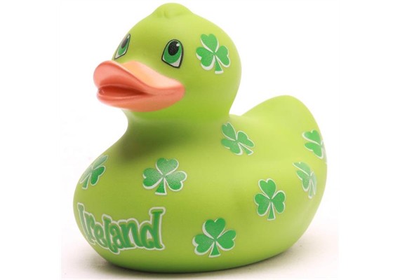 Badeente Irland Kleeblatt - 7,5 cm - Gummiente