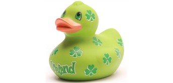 Badeente Irland Kleeblatt - 7,5 cm - Gummiente
