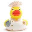Badeente Koch (weiss) - Gummiente | Bild 3